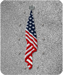 DNSHERT-L-421-SH-SL Flag at Rest Shimmer Silver